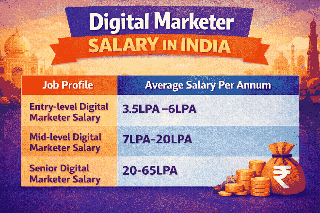 Digital Marketer Salary in India after Digital Marketing Course - A 2026 Guide