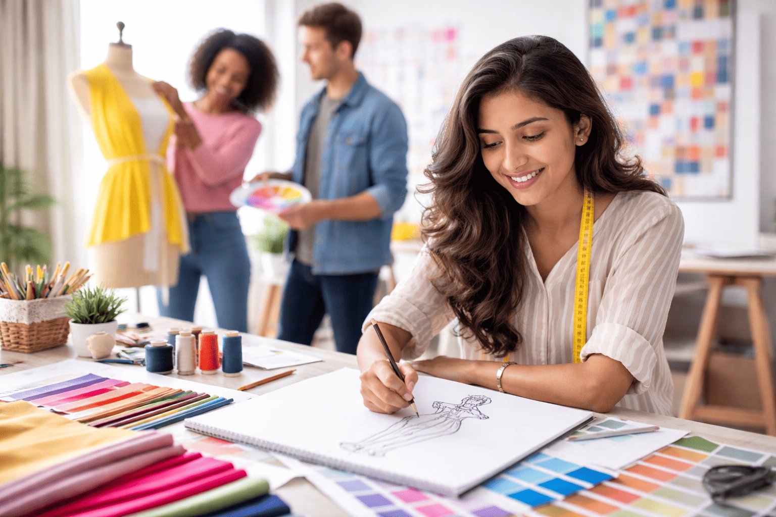 Creative collaboration in the studio 1