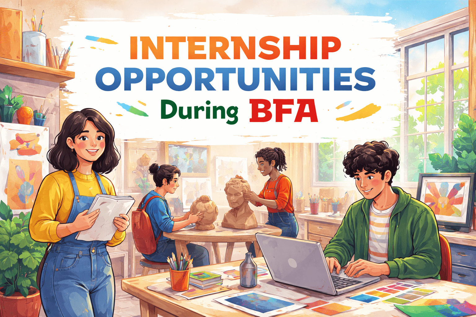 Creative studio filled with art energy 1