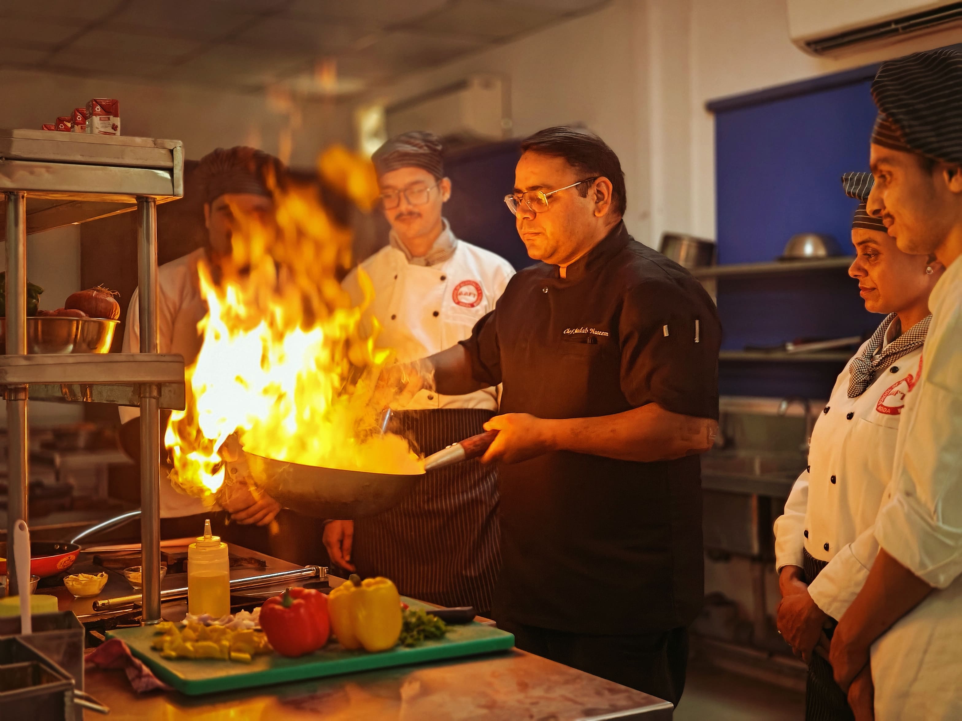 Demonstrating the cooking styles 1