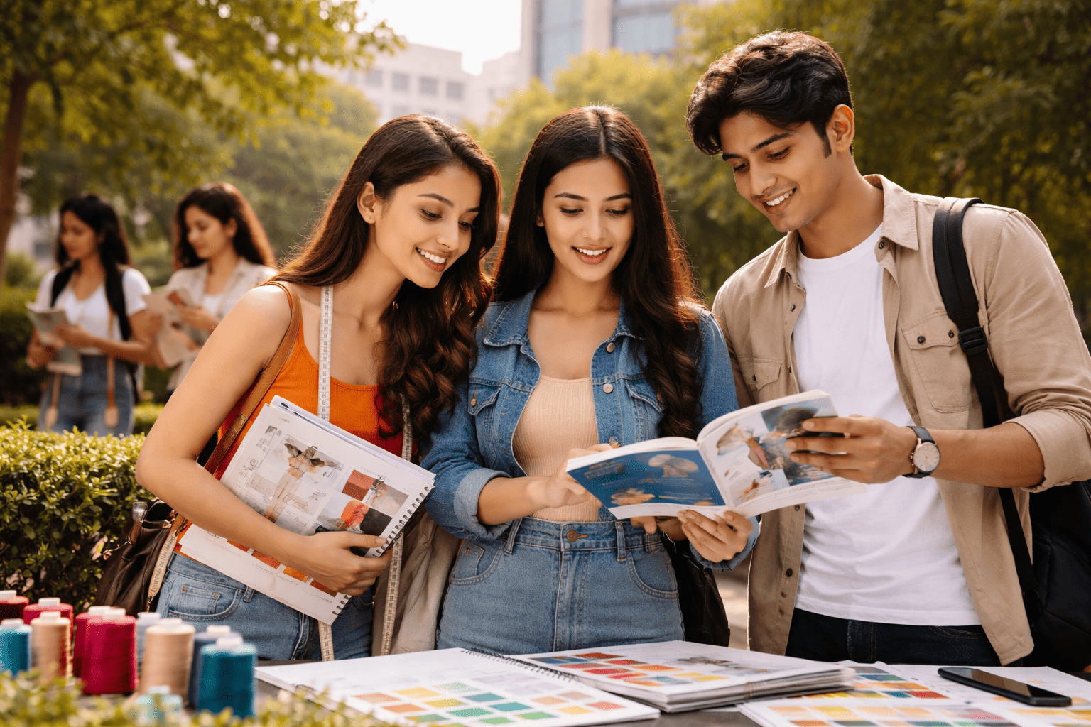 Fashion design teamwork on campus 1